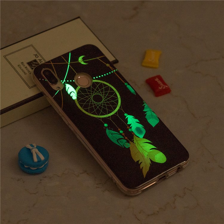 Luminous Phone Case IMD Pattern TPU Shell for Huawei P20 Lite / Nova 3e - Feather Dreamcatcher-2