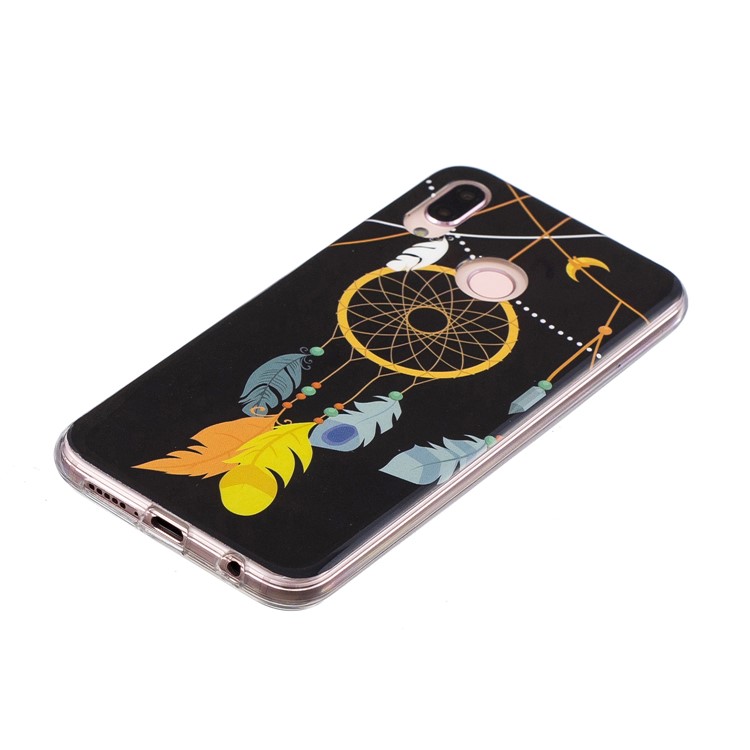 Luminous Phone Case IMD Pattern TPU Shell for Huawei P20 Lite / Nova 3e - Feather Dreamcatcher-3