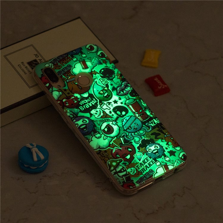 Luminous Phone Case IMD Pattern TPU Cellphone Cover for Huawei P20 Lite / Nova 3e - Wow Brains-2