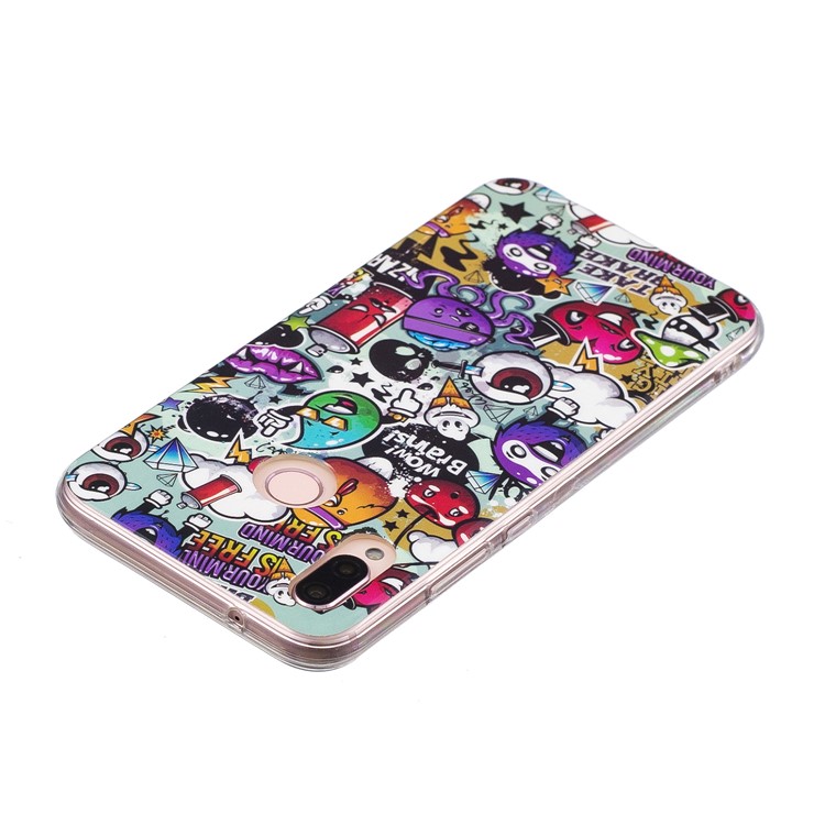 Luminous Phone Case IMD Pattern TPU Cellphone Cover for Huawei P20 Lite / Nova 3e - Wow Brains-4
