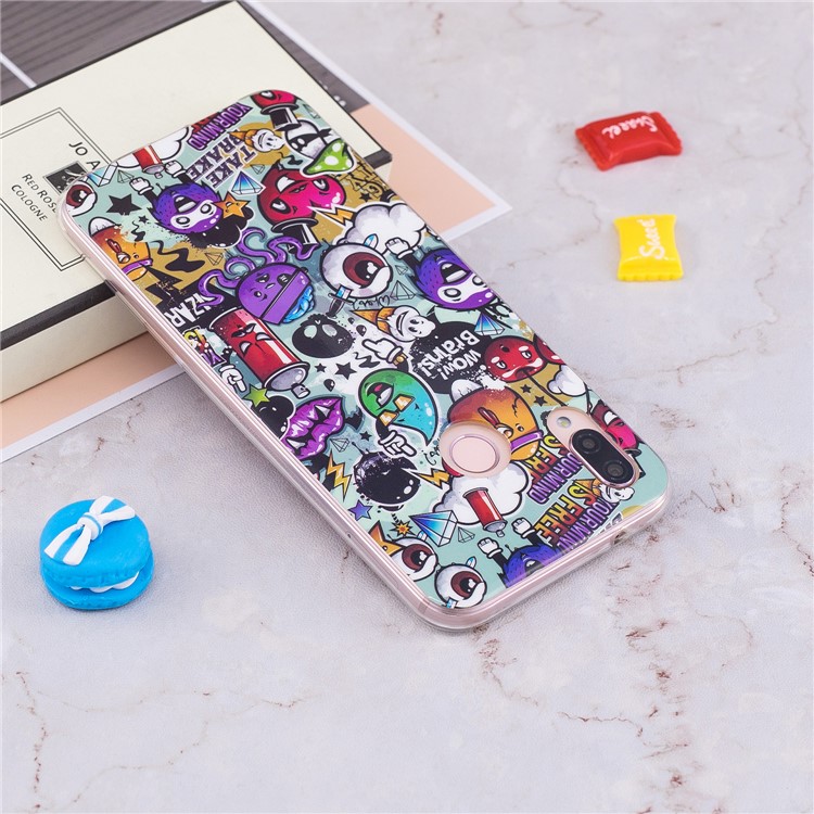 Luminous Phone Case IMD Pattern TPU Cellphone Cover for Huawei P20 Lite / Nova 3e - Wow Brains-6