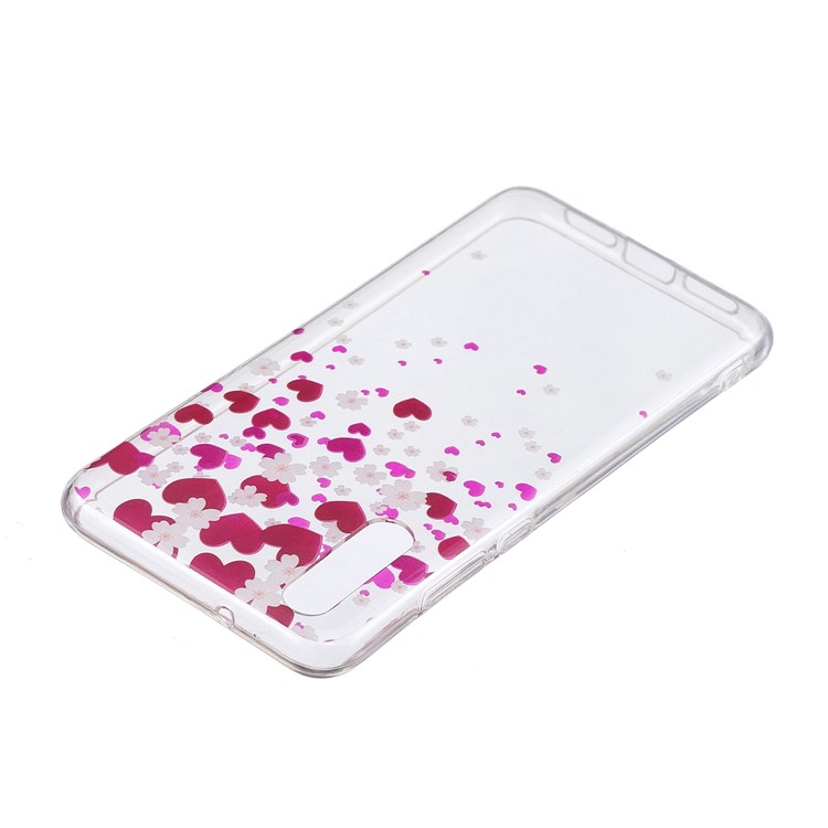 Pattern Printing IMD TPU Soft Phone Cover for Huawei P20 - Rose Heart-3