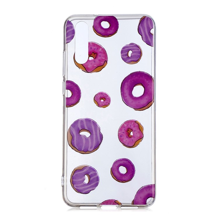 Pattern Printing IMD TPU Soft Phone Casing Shell for Huawei P20 - Doughnuts-1