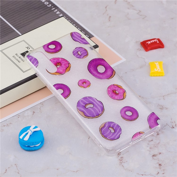 Pattern Printing IMD TPU Soft Phone Casing Shell for Huawei P20 - Doughnuts-4