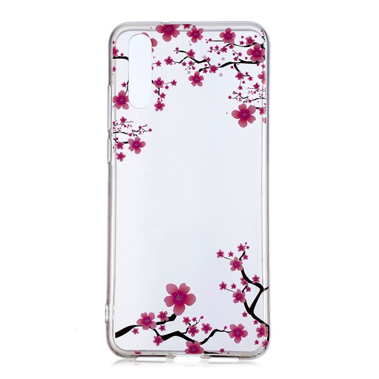 Pattern Printing IMD TPU Soft Mobile Phone Case for Huawei P20 - Peach Blossom-1