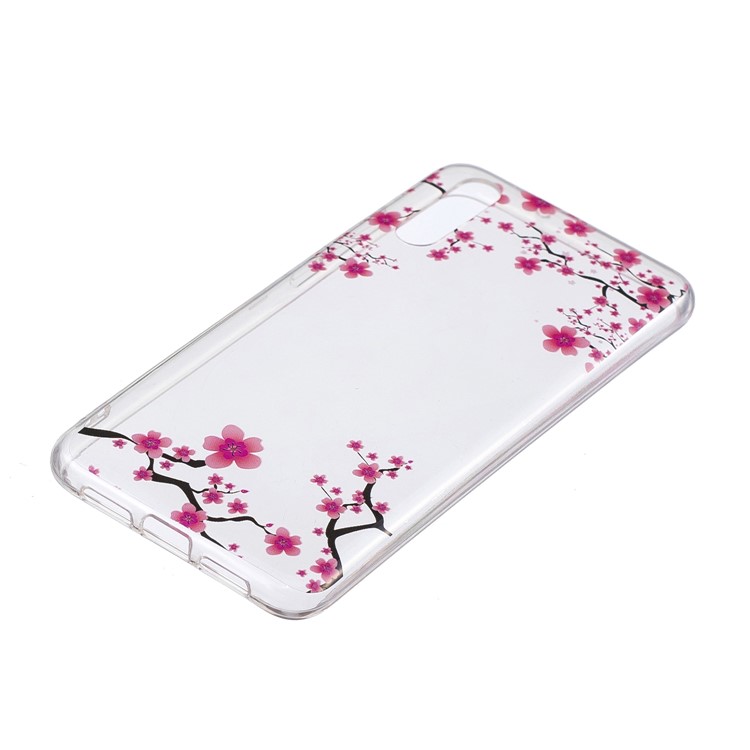 Pattern Printing IMD TPU Soft Mobile Phone Case for Huawei P20 - Peach Blossom-2
