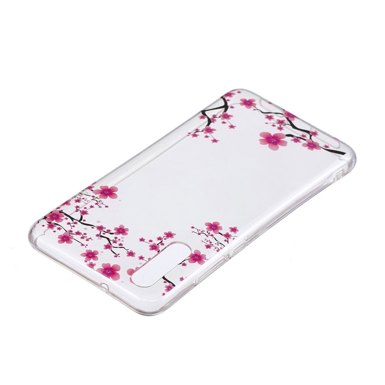 Pattern Printing IMD TPU Soft Mobile Phone Case for Huawei P20 - Peach Blossom-3