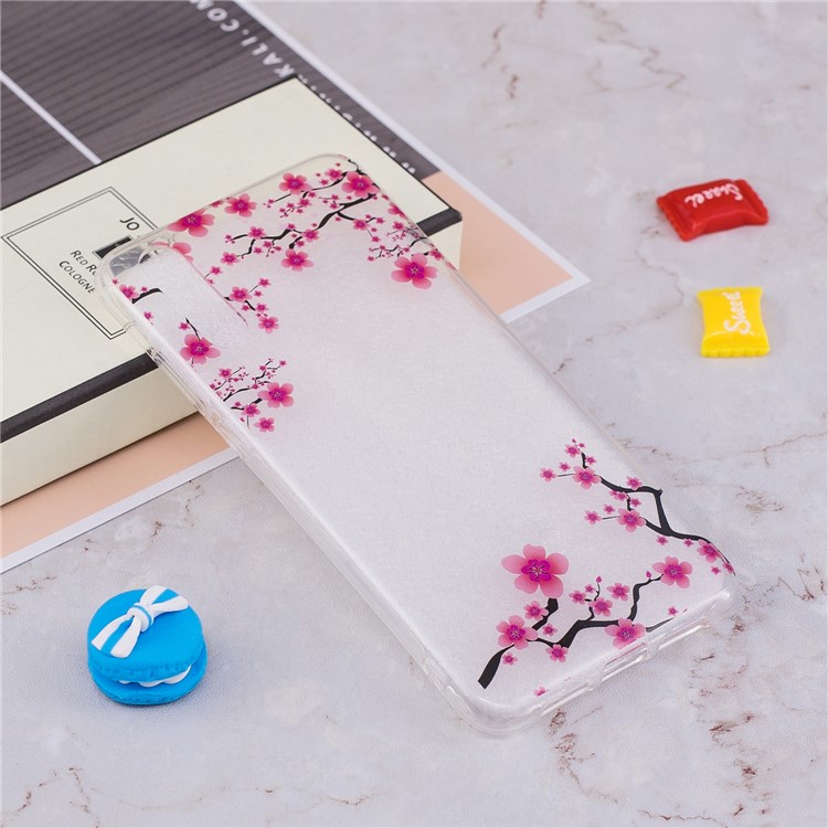 Pattern Printing IMD TPU Soft Mobile Phone Case for Huawei P20 - Peach Blossom-4