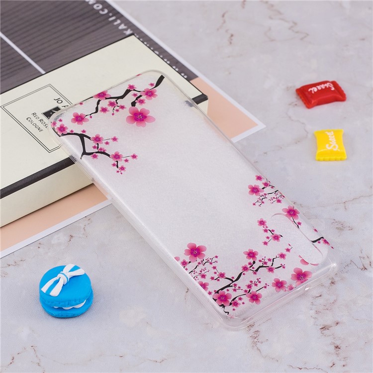 Pattern Printing IMD TPU Soft Mobile Phone Case for Huawei P20 - Peach Blossom-5