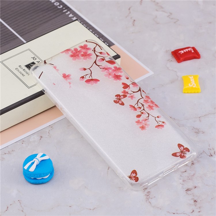Pattern Printing IMD TPU Soft Mobile Phone Shell for Huawei P20 - Flower and Butterfly-4
