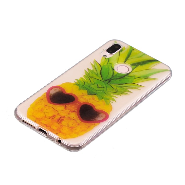 Pattern Printing IMD TPU Back Case for Huawei P20 Lite / Nova 3e - Pineapple Pattern-2