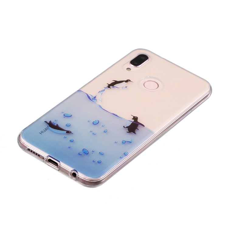 Pattern Printing IMD TPU Cover for Huawei P20 Lite / Nova 3e - Lovely Penguin-2