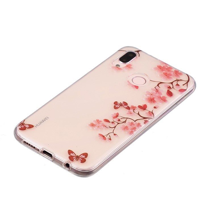 Pattern Printing IMD TPU Cell Phone Case for Huawei P20 Lite / Nova 3e - Flowers Pattern-2