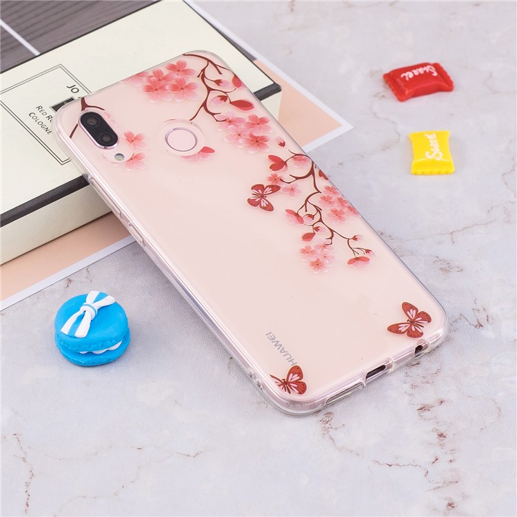Pattern Printing IMD TPU Cell Phone Case for Huawei P20 Lite / Nova 3e - Flowers Pattern-4