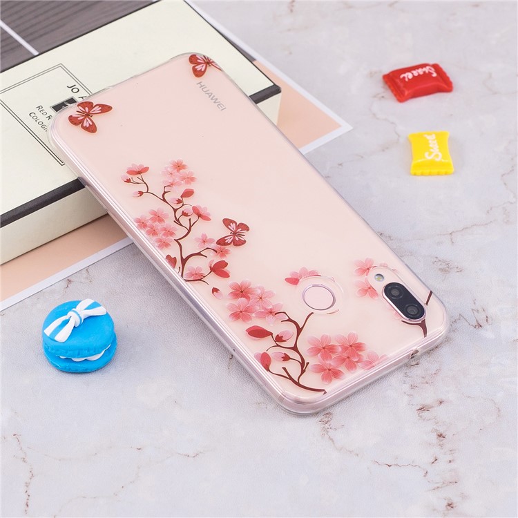 Pattern Printing IMD TPU Cell Phone Case for Huawei P20 Lite / Nova 3e - Flowers Pattern-5
