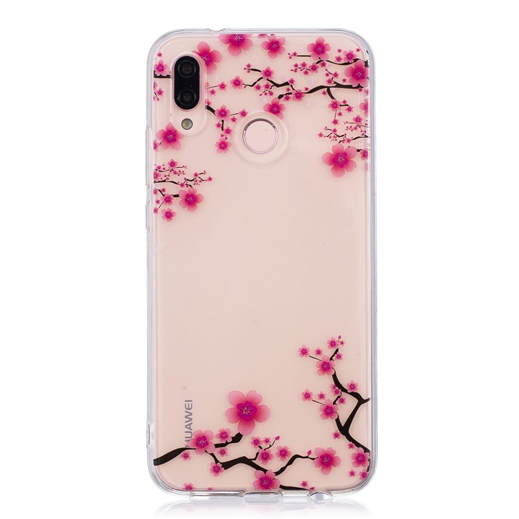 Pattern Printing IMD TPU Flexible Case for Huawei P20 Lite / Nova 3e - Plum Blossom-1