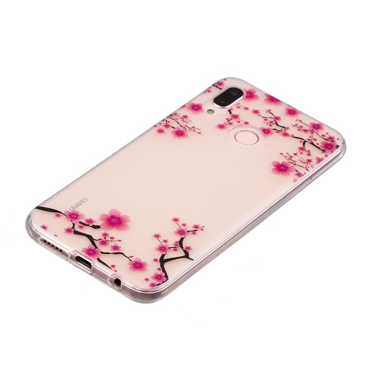 Pattern Printing IMD TPU Flexible Case for Huawei P20 Lite / Nova 3e - Plum Blossom-2