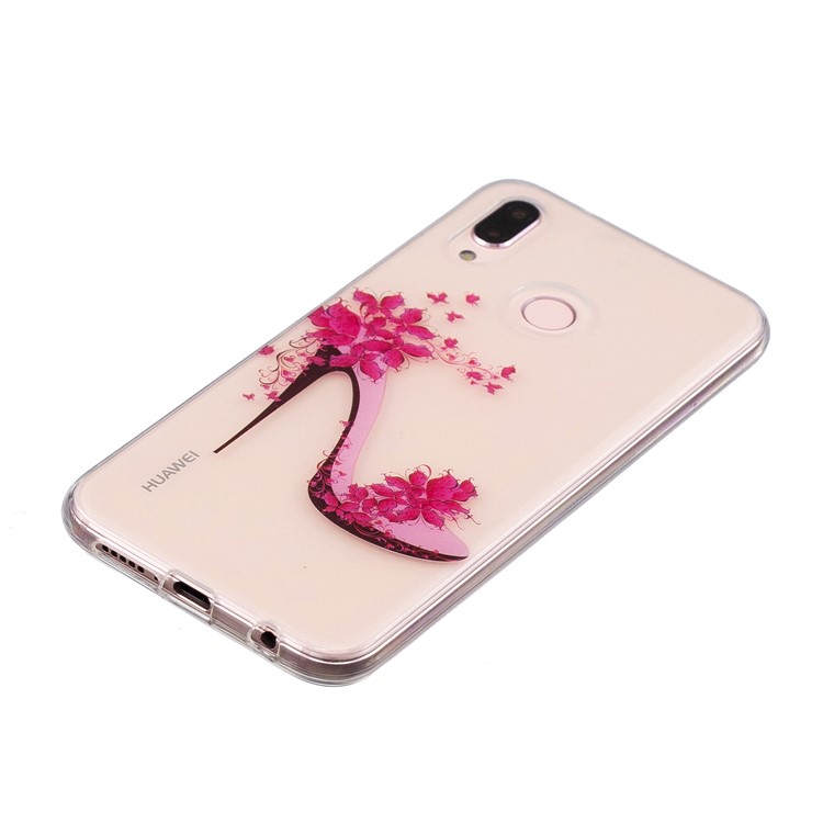Pattern Printing IMD TPU Cover Case for Huawei P20 Lite / Nova 3e - High-heeled Shoe-2
