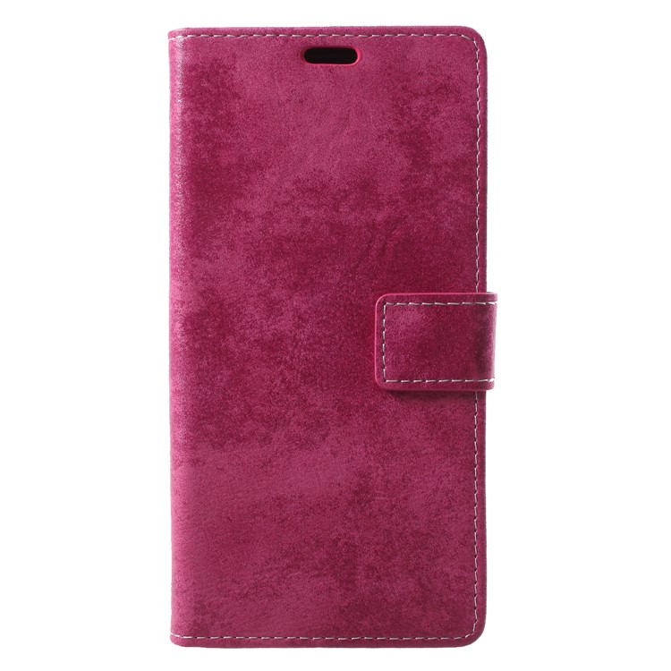 Vintage Style Wallet PU Leather Stand Protective Shell for Huawei Y9 (2018)/Enjoy 8 Plus - Rose-1