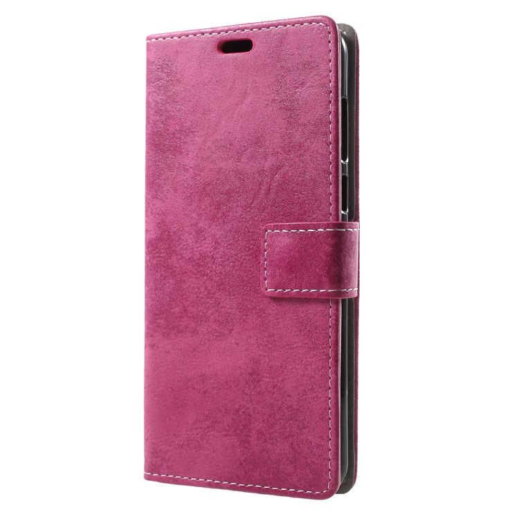 Vintage Style Wallet PU Leather Stand Protective Shell for Huawei Y9 (2018)/Enjoy 8 Plus - Rose-3