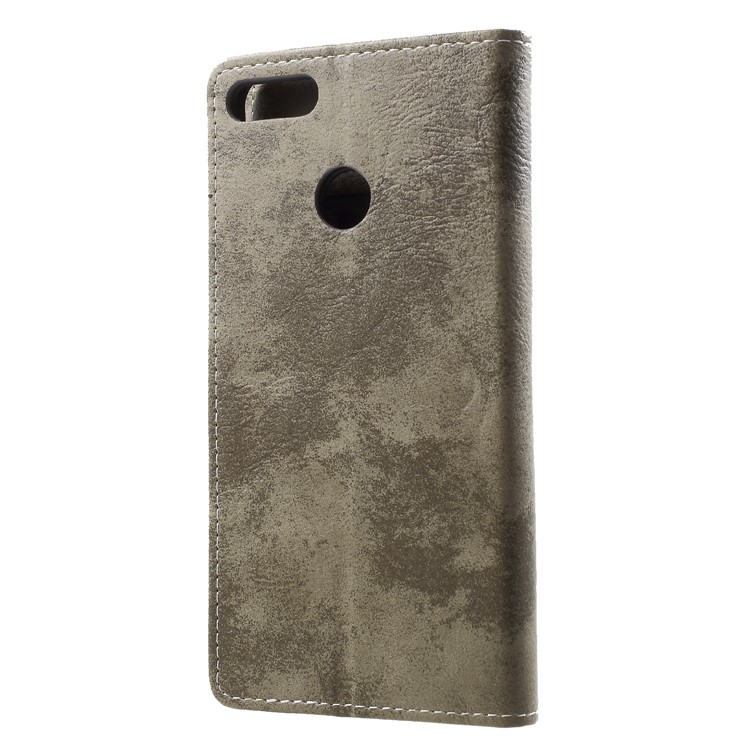 Vintage Style Wallet PU Leather Stand Protective Casing for Huawei Y9 (2018)/Enjoy 8 Plus - Khaki-2