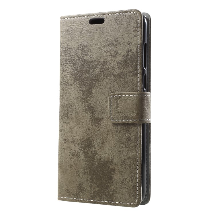 Vintage Style Wallet PU Leather Stand Protective Casing for Huawei Y9 (2018)/Enjoy 8 Plus - Khaki-3