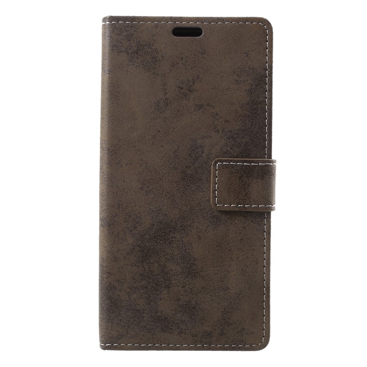 Vintage Style Wallet PU Leather Stand Protective Mobile Phone Case for Huawei Y9 (2018)/Enjoy 8 Plus - Brown-1