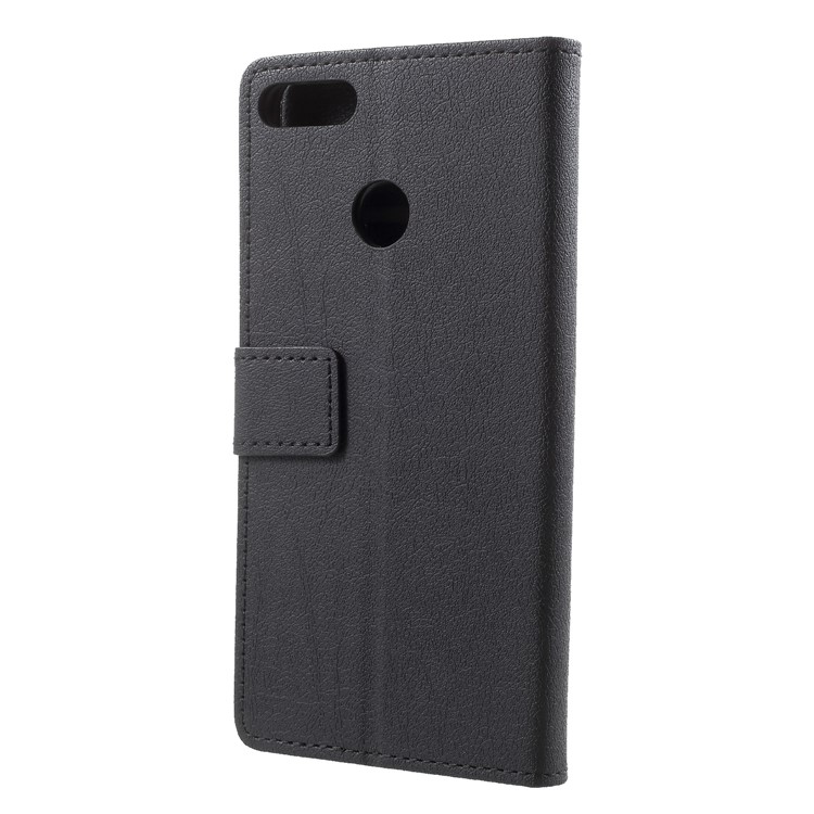 Wallet Stand Flip Leather Phone Case for Huawei Y9 (2018)/Enjoy 8 Plus - Black-2