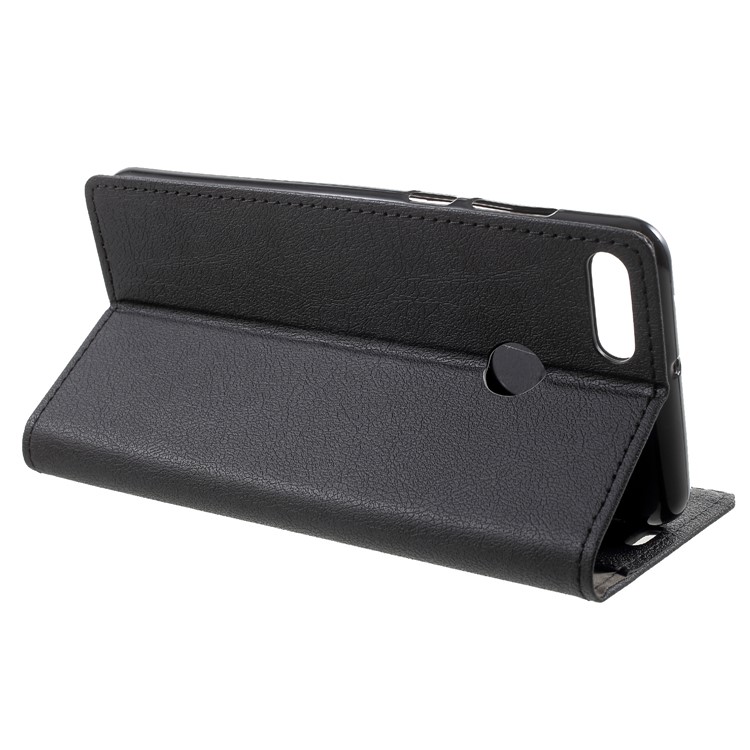 Wallet Stand Flip Leather Phone Case for Huawei Y9 (2018)/Enjoy 8 Plus - Black-4