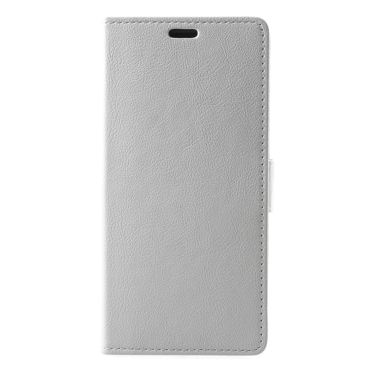 Wallet Stand Flip Leather Phone Cover for Huawei Y9 (2018)/Enjoy 8 Plus - White-1