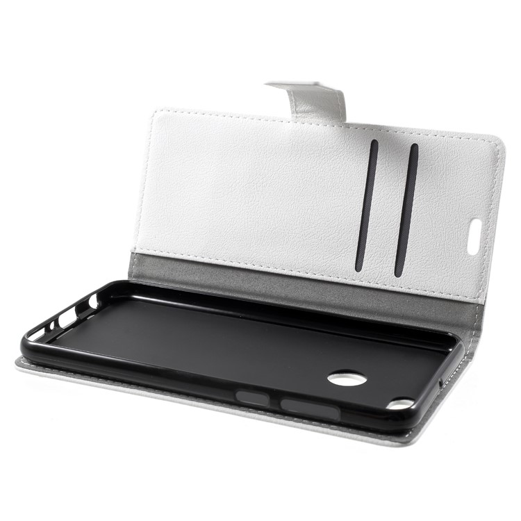 Wallet Stand Flip Leather Phone Cover for Huawei Y9 (2018)/Enjoy 8 Plus - White-5