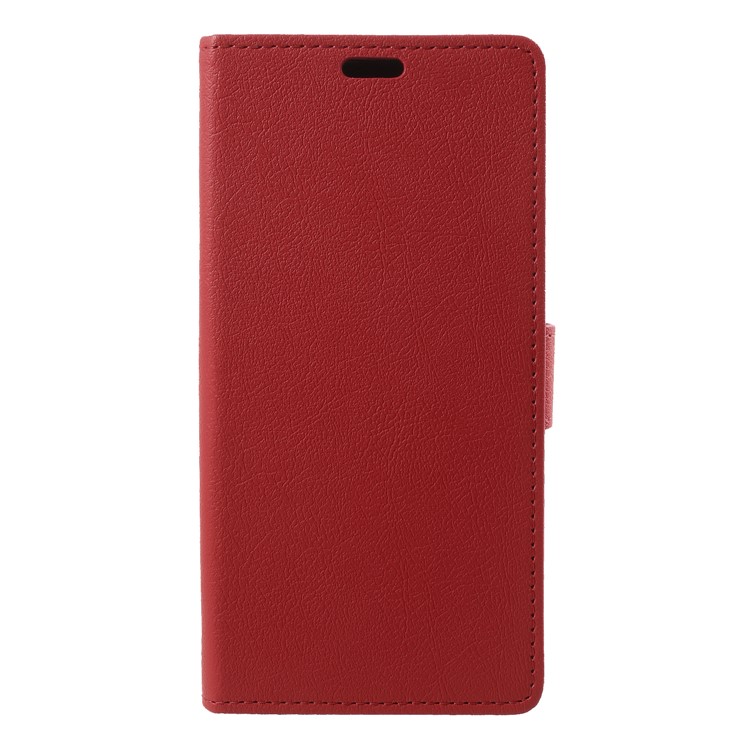 Wallet Stand Flip Leather Phone Shell for Huawei Y9 (2018)/Enjoy 8 Plus - Red-1