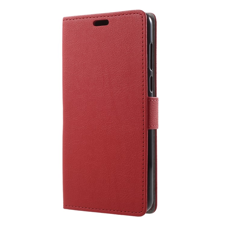 Wallet Stand Flip Leather Phone Shell for Huawei Y9 (2018)/Enjoy 8 Plus - Red-3