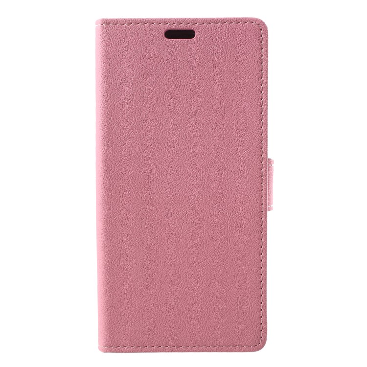 Wallet Stand Flip Leather Mobile Phone Case for Huawei Y9 (2018)/Enjoy 8 Plus - Pink-1