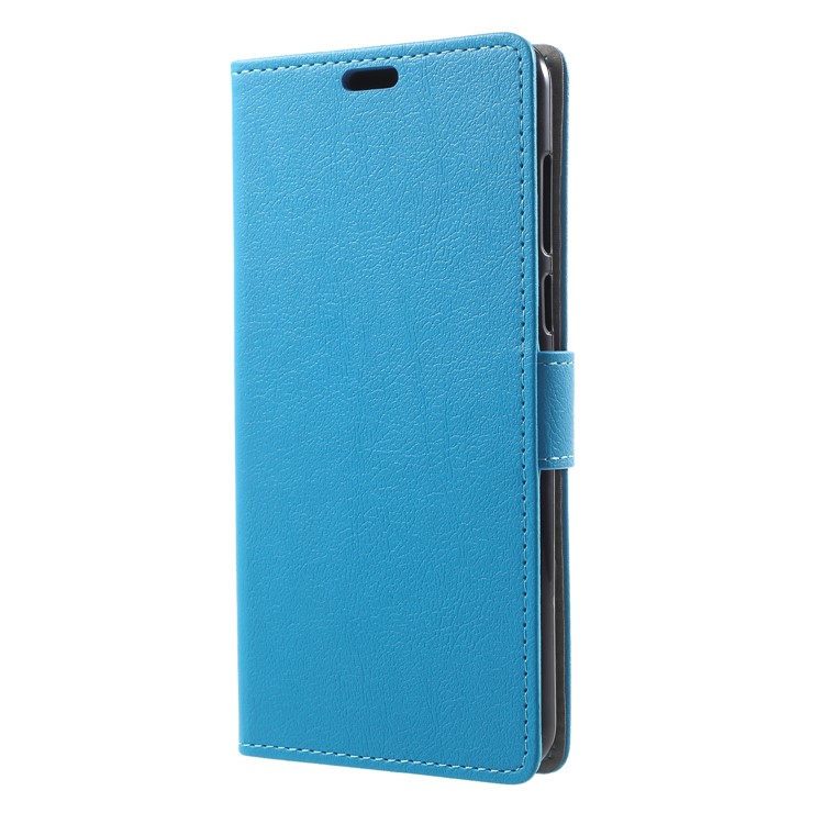Wallet Stand Flip Leather Cell Phone Case for Huawei Y9 (2018)/Enjoy 8 Plus - Blue-3
