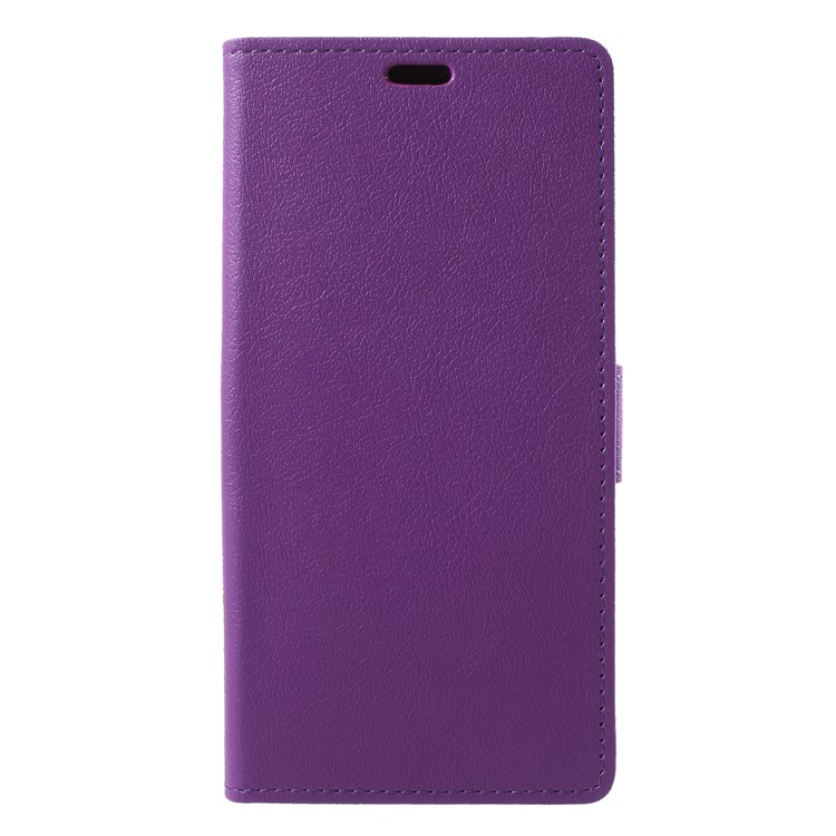 Wallet Stand Flip Leather Protective Case for Huawei Y9 (2018)/Enjoy 8 Plus - Purple-1