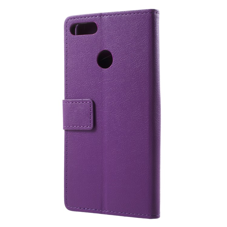 Wallet Stand Flip Leather Protective Case for Huawei Y9 (2018)/Enjoy 8 Plus - Purple-2