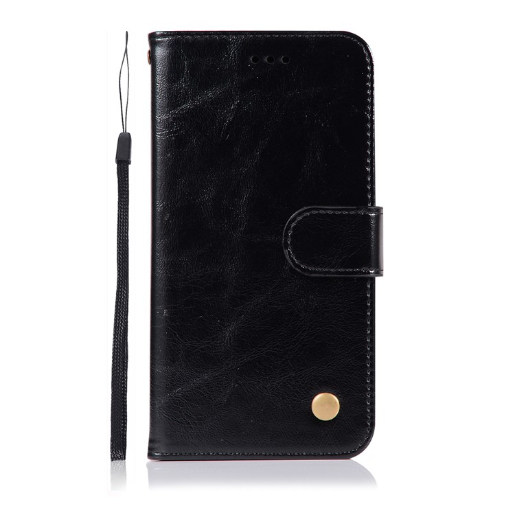 Premium Vintage PU Leather Wallet Phone Case for Huawei P20 Lite / Nova 3e - Black-2