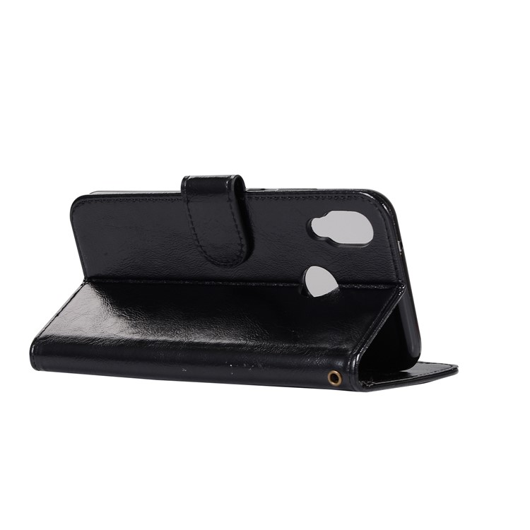 Premium Vintage PU Leather Wallet Phone Case for Huawei P20 Lite / Nova 3e - Black-6
