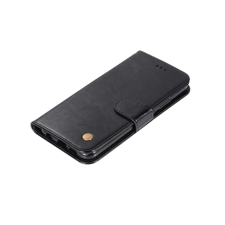 Premium Vintage PU Leather Wallet Phone Case for Huawei P20 Lite / Nova 3e - Black-7