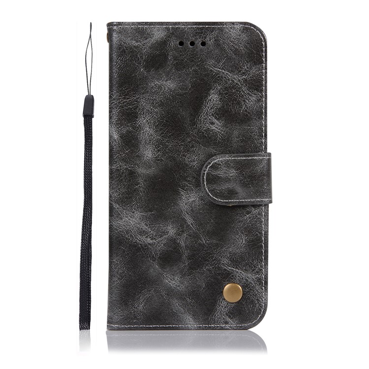 Premium Vintage PU Leather Wallet Phone Cover for Huawei P20 Lite / Nova 3e - Grey-2