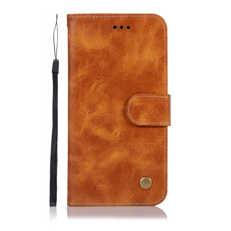 Premium Vintage PU Leather Wallet Case Accessory for Huawei P20 Lite / Nova 3e - Brown-2