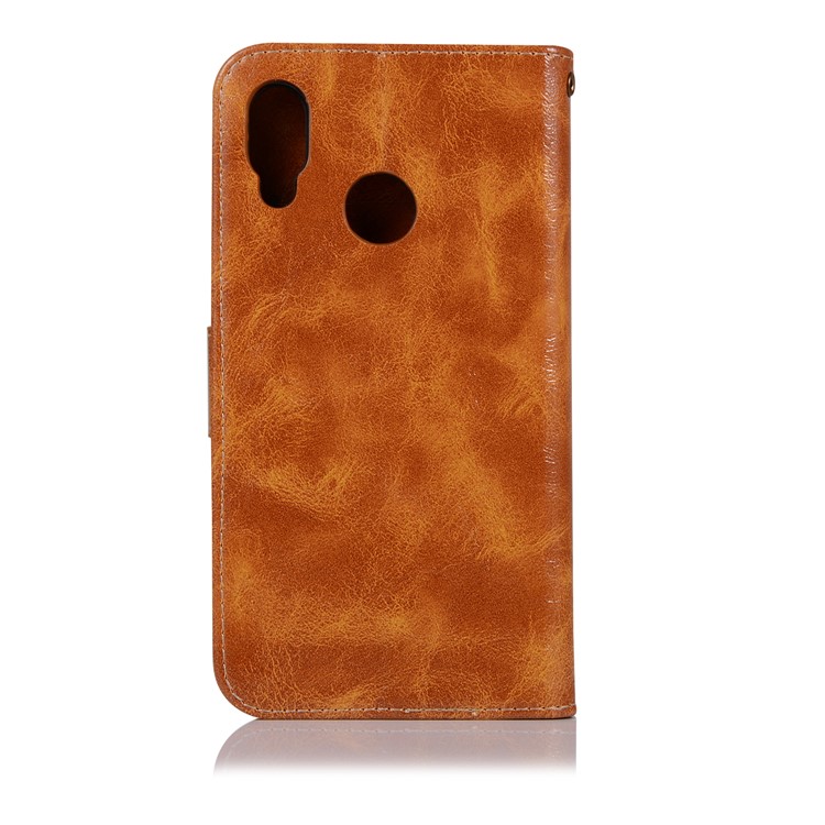 Premium Vintage PU Leather Wallet Case Accessory for Huawei P20 Lite / Nova 3e - Brown-3