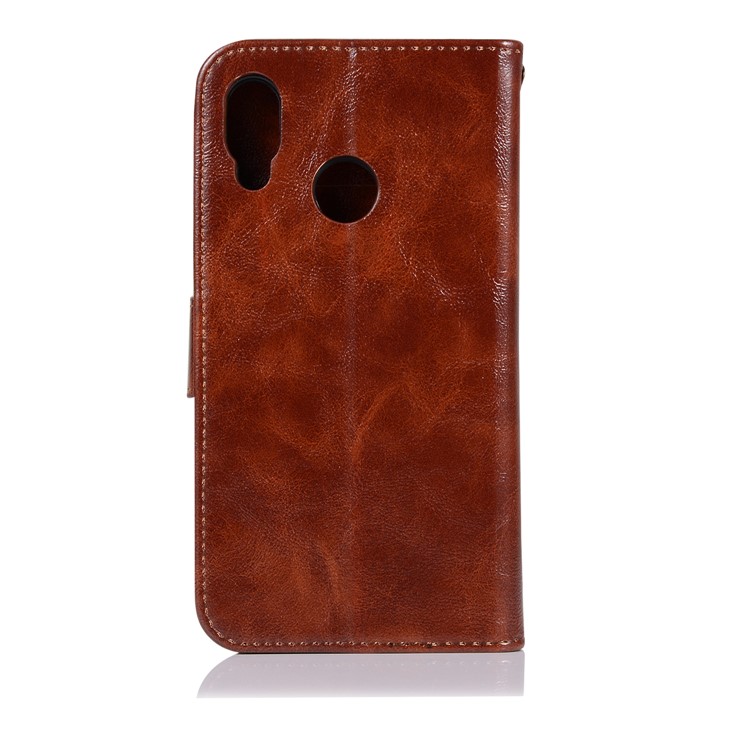Premium Vintage PU Leather Wallet Cover Accessory for Huawei P20 Lite / Nova 3e - Coffee-3