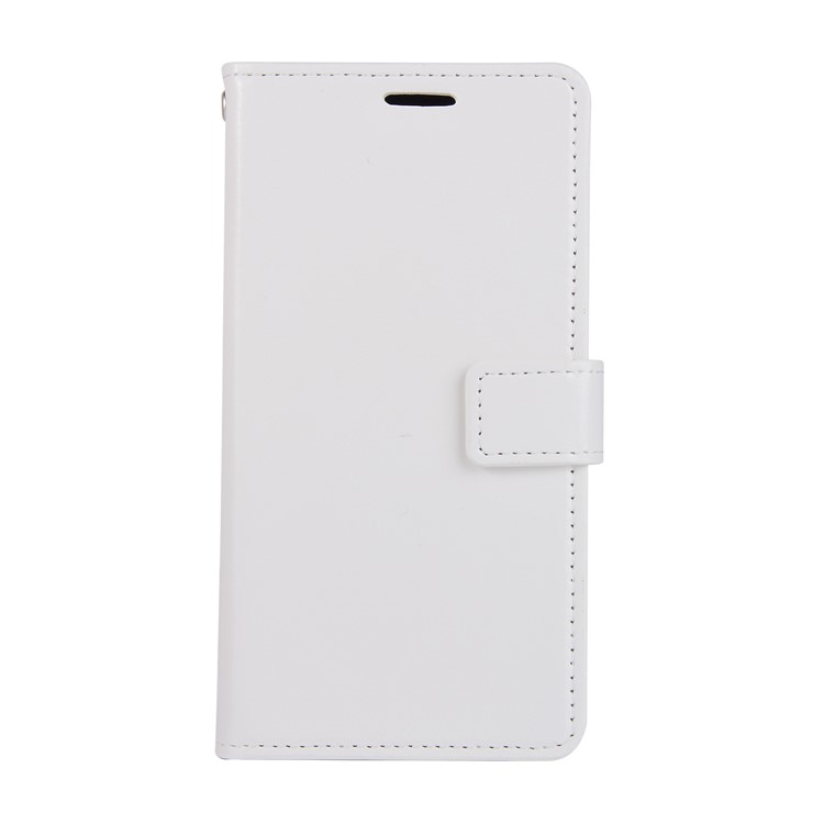 Crazy Horse Magnetic Stand Wallet Leather Mobile Phone Case for Huawei P20 Lite / Nova 3e - White-1