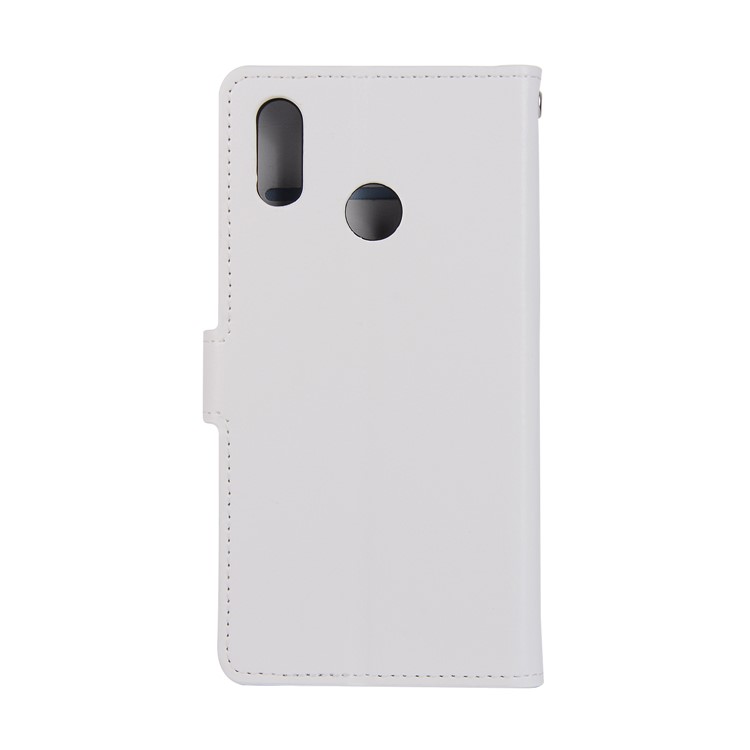 Crazy Horse Magnetic Stand Wallet Leather Mobile Phone Case for Huawei P20 Lite / Nova 3e - White-2