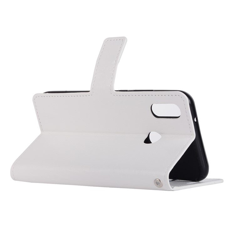 Crazy Horse Magnetic Stand Wallet Leather Mobile Phone Case for Huawei P20 Lite / Nova 3e - White-4