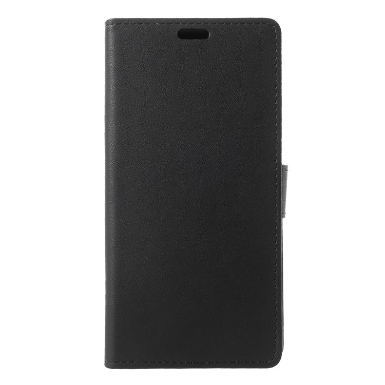 PU Leather Folio Flip Wallet Stand Case for Huawei Y9 (2018) / Enjoy 8 Plus - Black-2