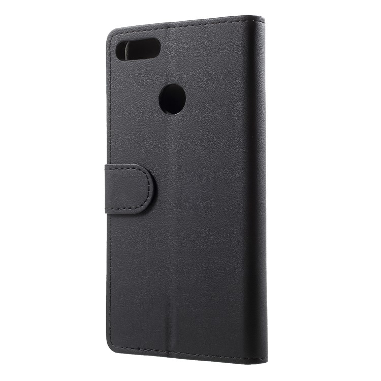 PU Leather Folio Flip Wallet Stand Case for Huawei Y9 (2018) / Enjoy 8 Plus - Black-3
