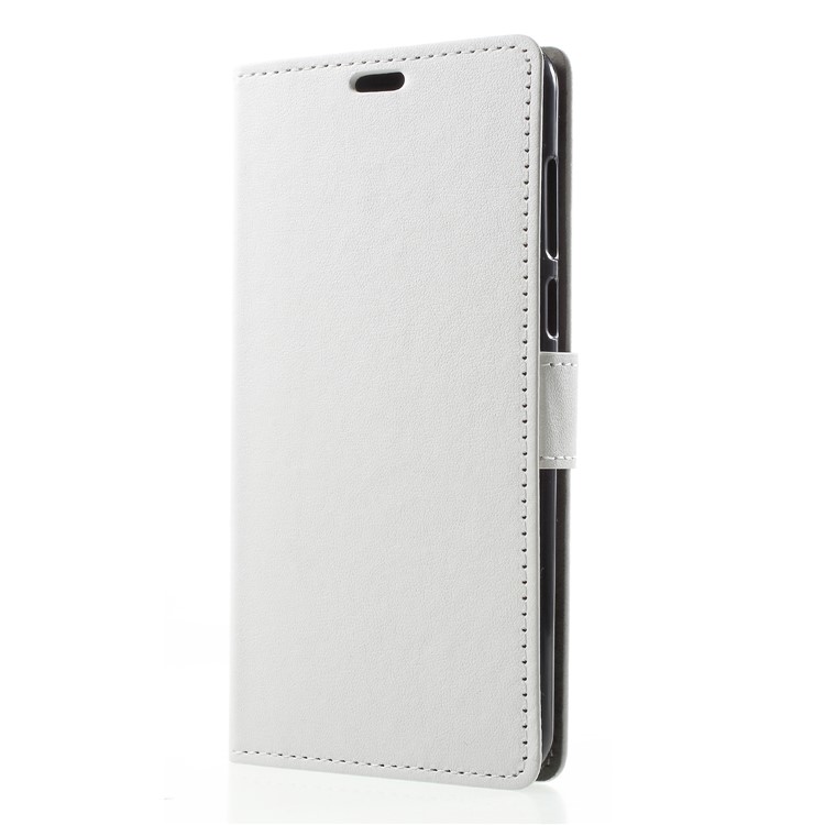 PU Leather Folio Flip Wallet Stand Mobile Case for Huawei Y9 (2018) / Enjoy 8 Plus - White-3